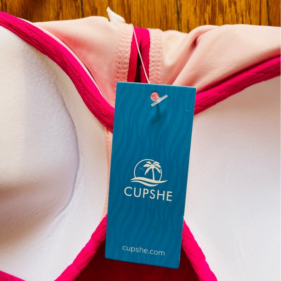 Women’s Cupshe Hot Pink Obe Piece Swim Suit Size M - Picture 5 of 6